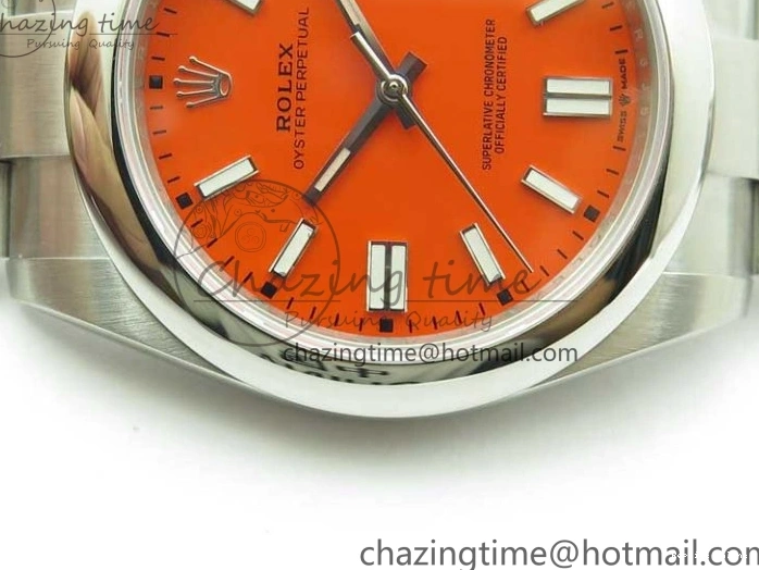 1226 Casual Oyster Perpetual 41mm 124300 EWF Best Edition Red Dial on SS Bracelet A 2856